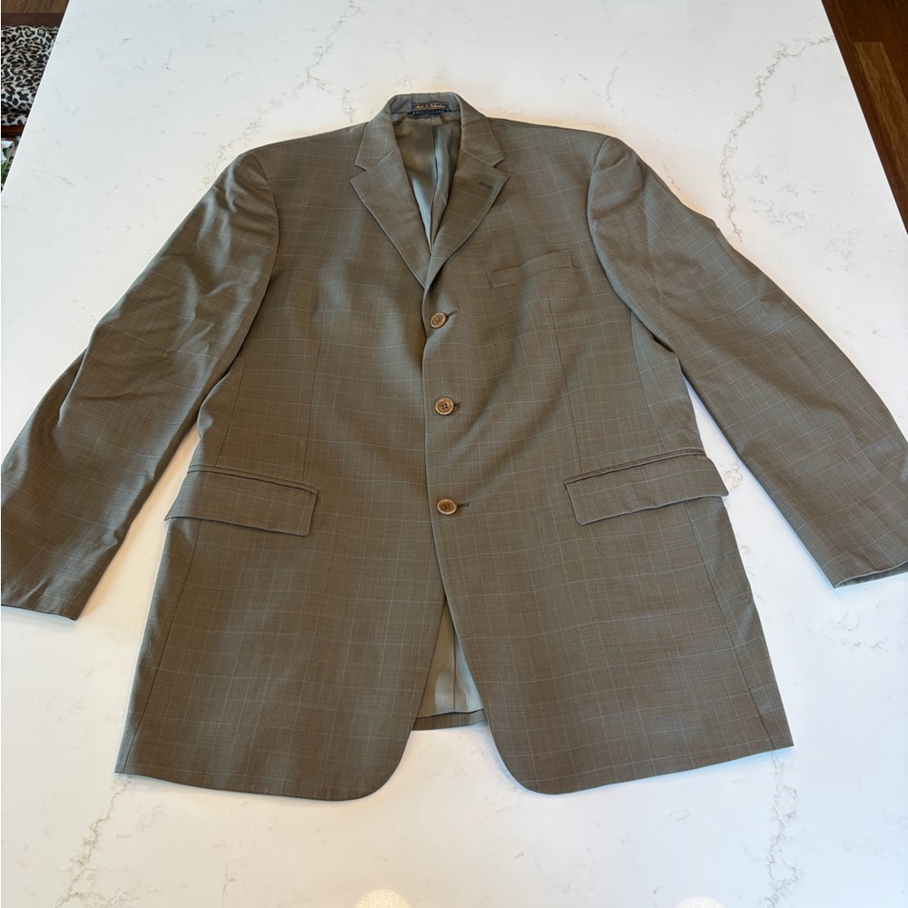Tommy Hilfiger Olive Plaid Men's Sport Coat